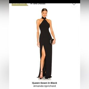 Queen Gown in Black Amanda Uprichard